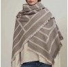 Ladies new khaki geometric big scarf autumn and winter thickening double-sided dual-use